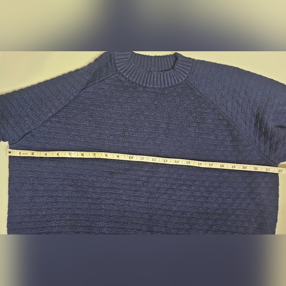 Lululemon Athletica Textured Navy Crew Neck Sweater - Picture 13 of 14